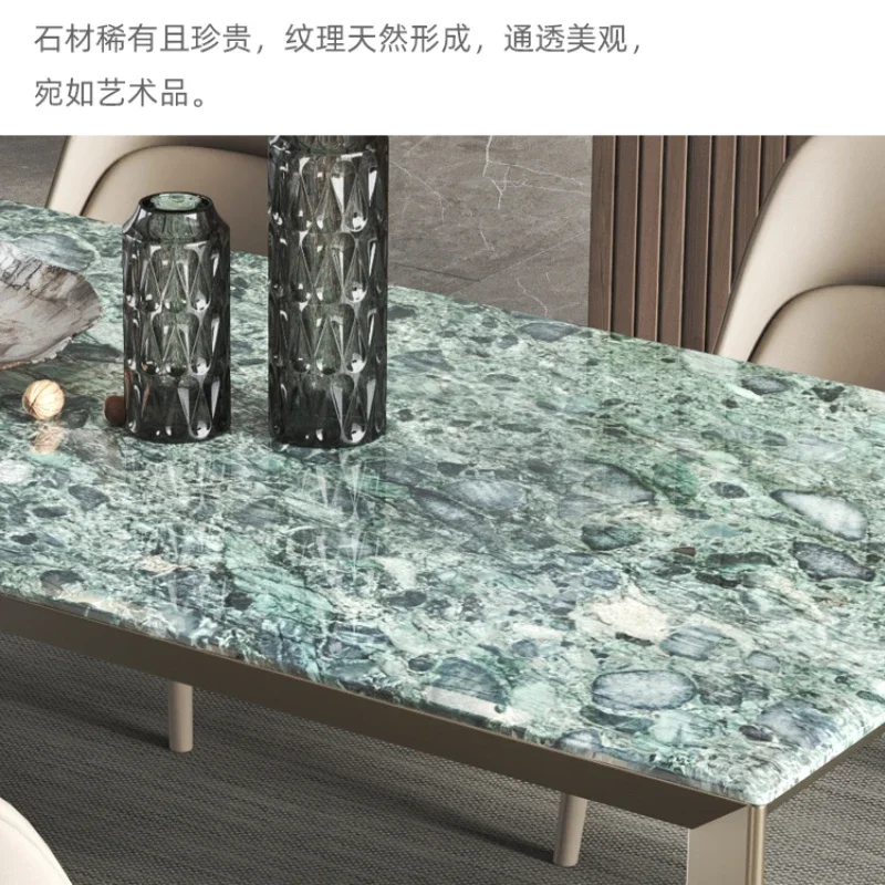 

Mild Luxury Marble Dining Table Modern Minimalist Furniture Dining Table High-End Dining Table Combination