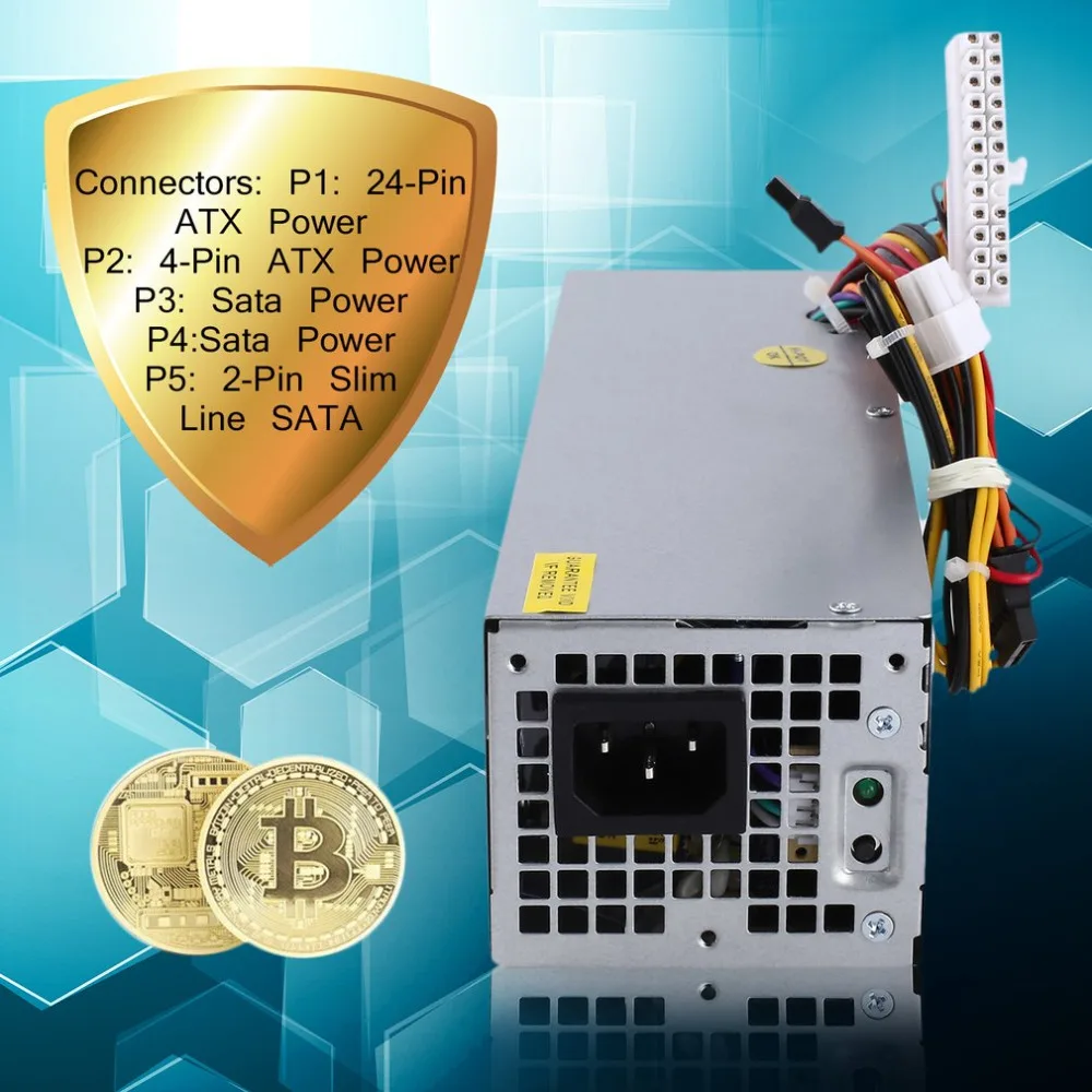 240W Desktop Power Supply Car Unit PSU for Dell Optiplex H240ES-00 H240AS-00 AC240ES-00 AC240AS-00 L240AS with Cooling Fan - Image 3