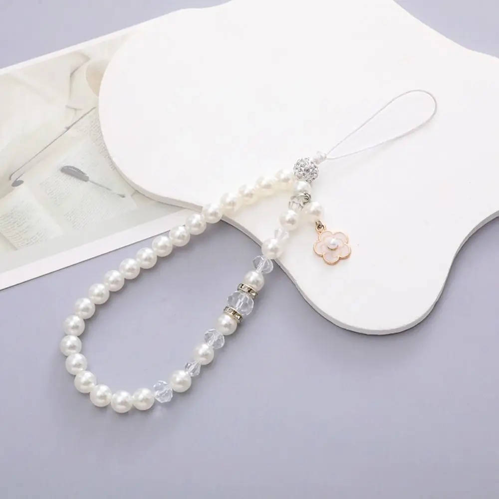 Fashion Handmade Beaded Phone Lanyard Beaded Anti Loss Sling Pearl Phone Chain Colorful Wrist Strap Cellphone Charm Girls Women