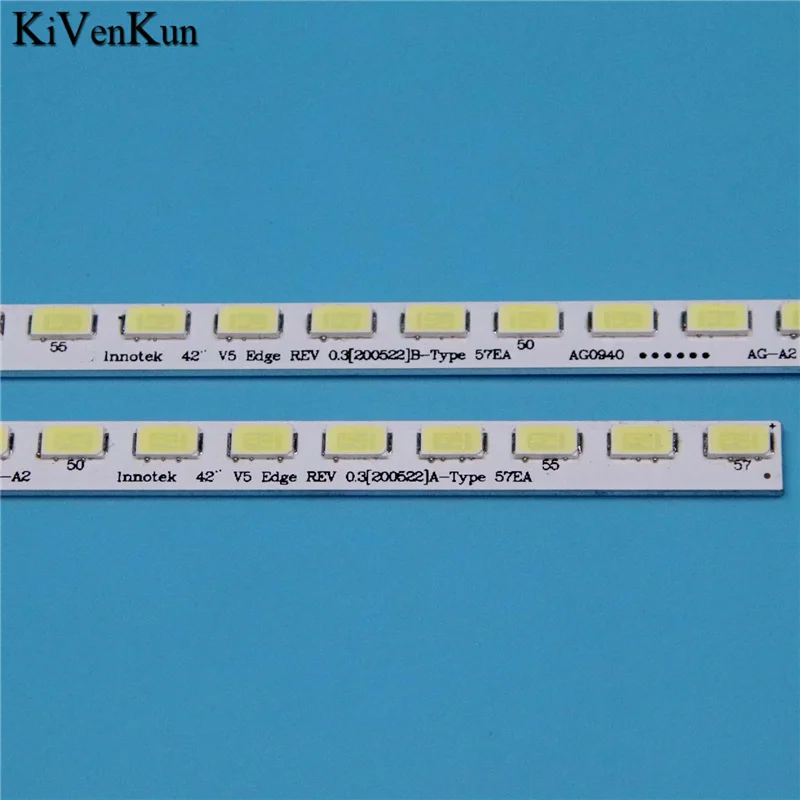 LED バックライトストリップフィリップス 42PFL7655H/12 42PFL7665H/12 42PFL7685 42PFL7695H/12 バー Innotek 42 "Rev 0.6 57EA TYPE-A B テープ