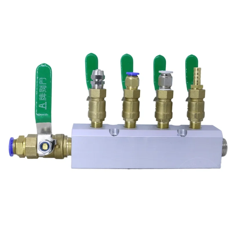 

4 points pneumatic ga s trachea, source, ga s distribution block, air exhaust distributor, multi-channel water bus bar switc