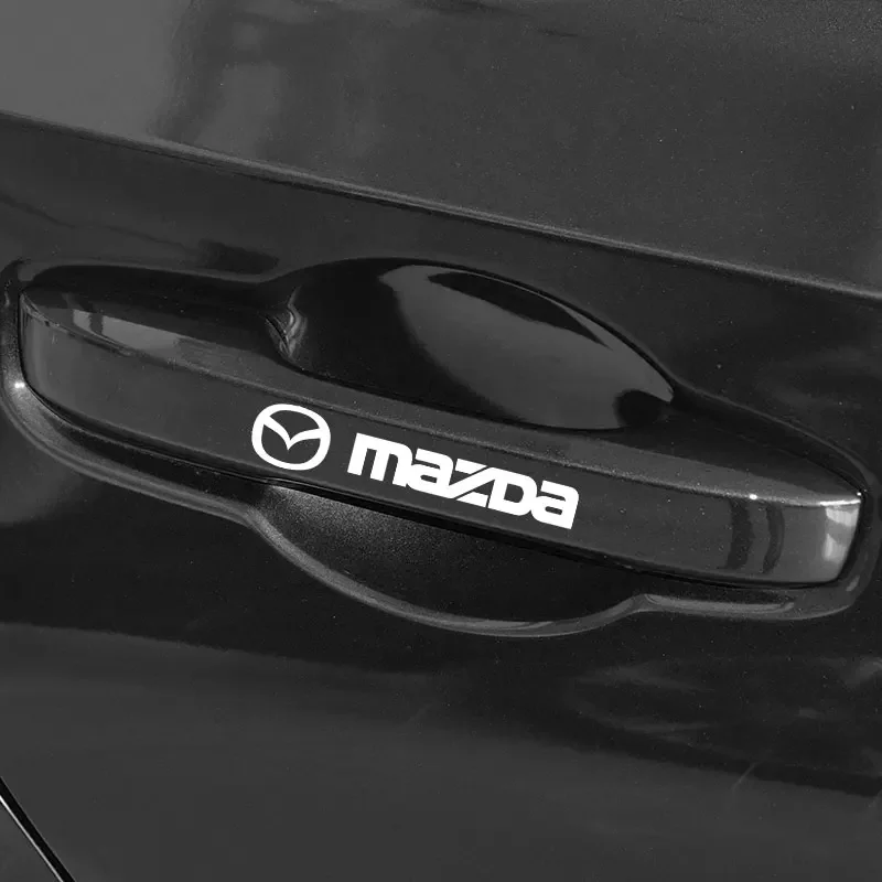 4 قطعة مقبض باب السيارة ملصق سيارة شارة الجسم ملصق مائي لمازدا 3 Bk 6 G Gh Cx3 6 Gj 626 Demio 323 Cx-5 Cx-7 Cx9 Cx8 Cx30 Mx-5 RX8