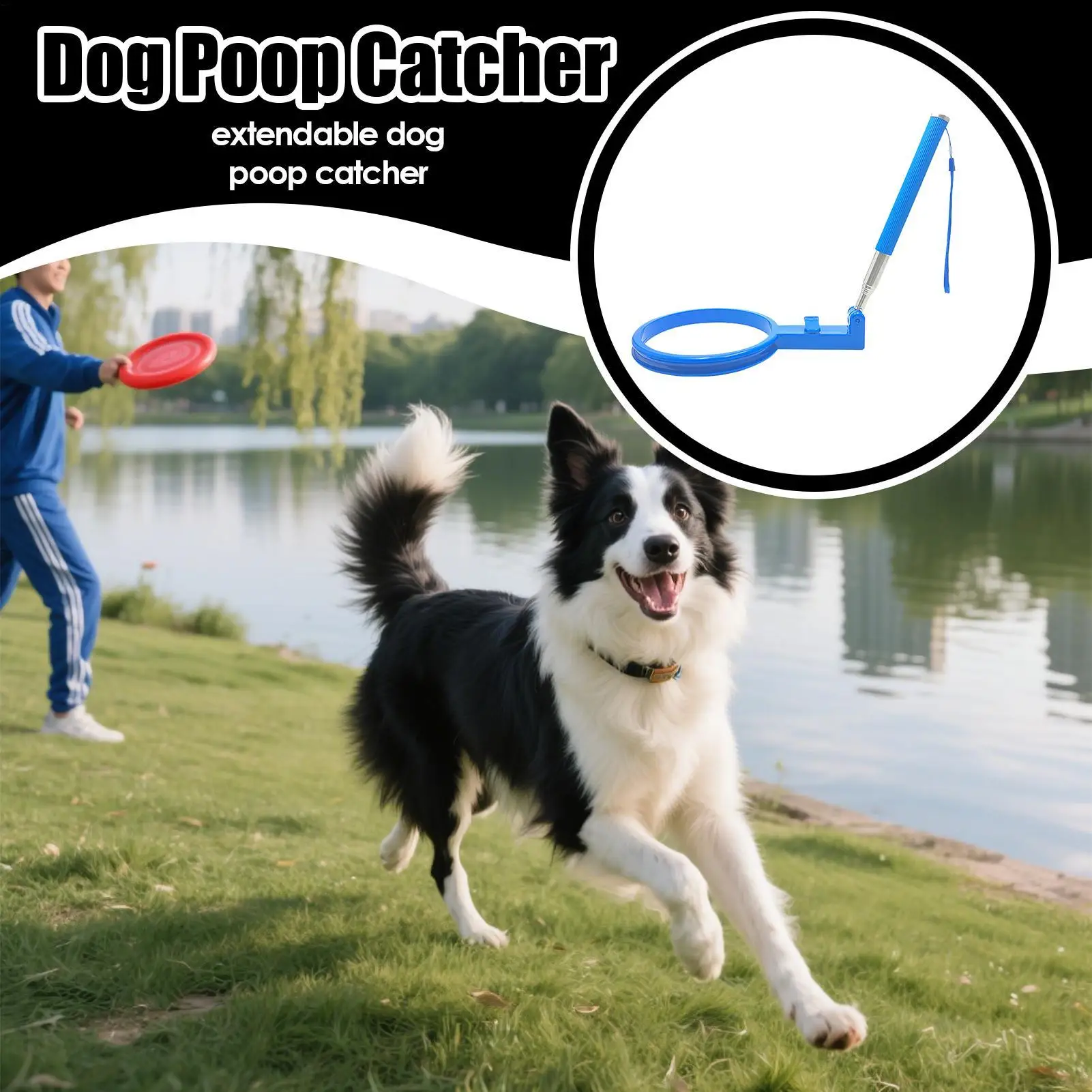 Dog Long Handle Poop Scooper Foldable Dog Scoope Waste Picker Multifunctional Dog Poop Catcher Waste Cleaning Shovel Tools