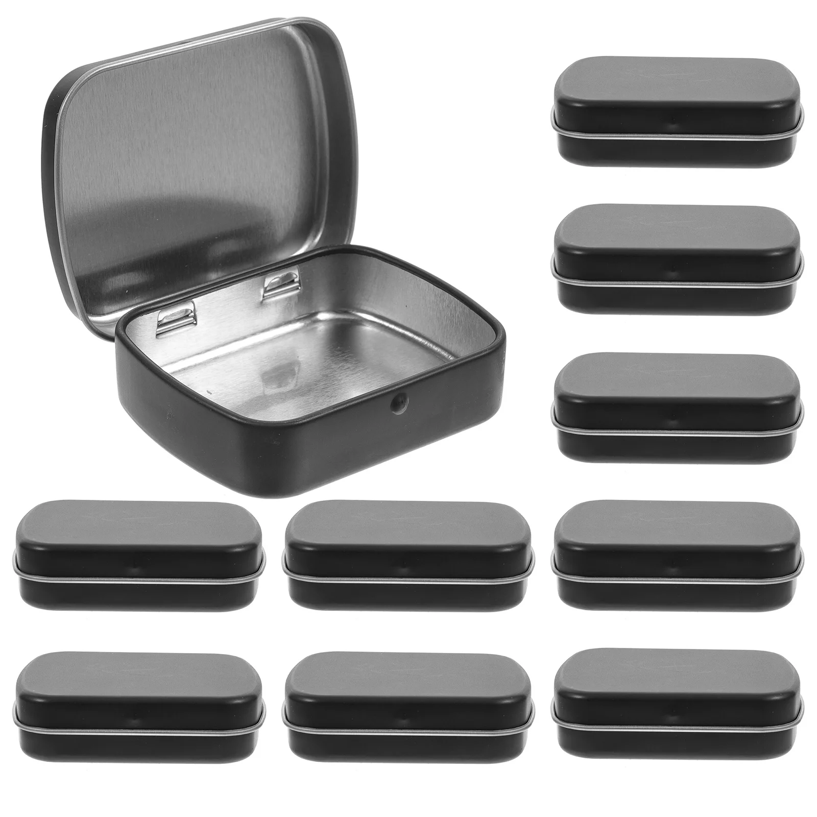 10 قطعة صندوق صغير محمول من القصدير مثالي للسفر والعمل والحياة اليومية عناصر صغيرة خرز للمجوهرات صندوق صغير مجوهرات محمول