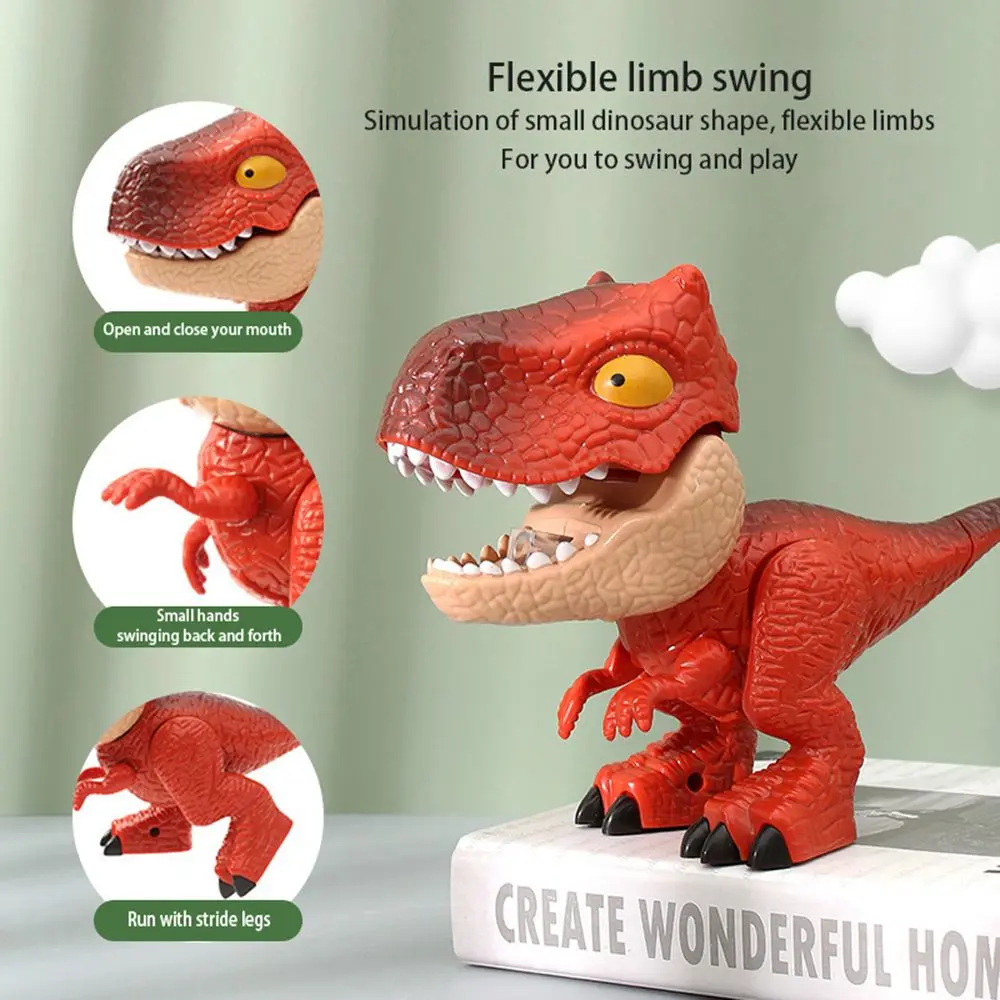 New 5 In 1 Creative Stationery Set Dinosaur Model Pencil Sharpener Ruler Eraser Stapler Set Student Learning Tools Toys for Kids