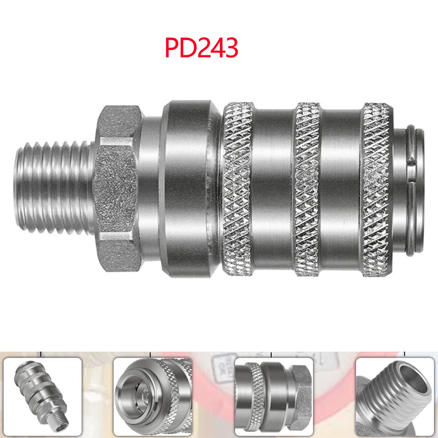 PD243 Series Couplers - Push to Connect, 1/8