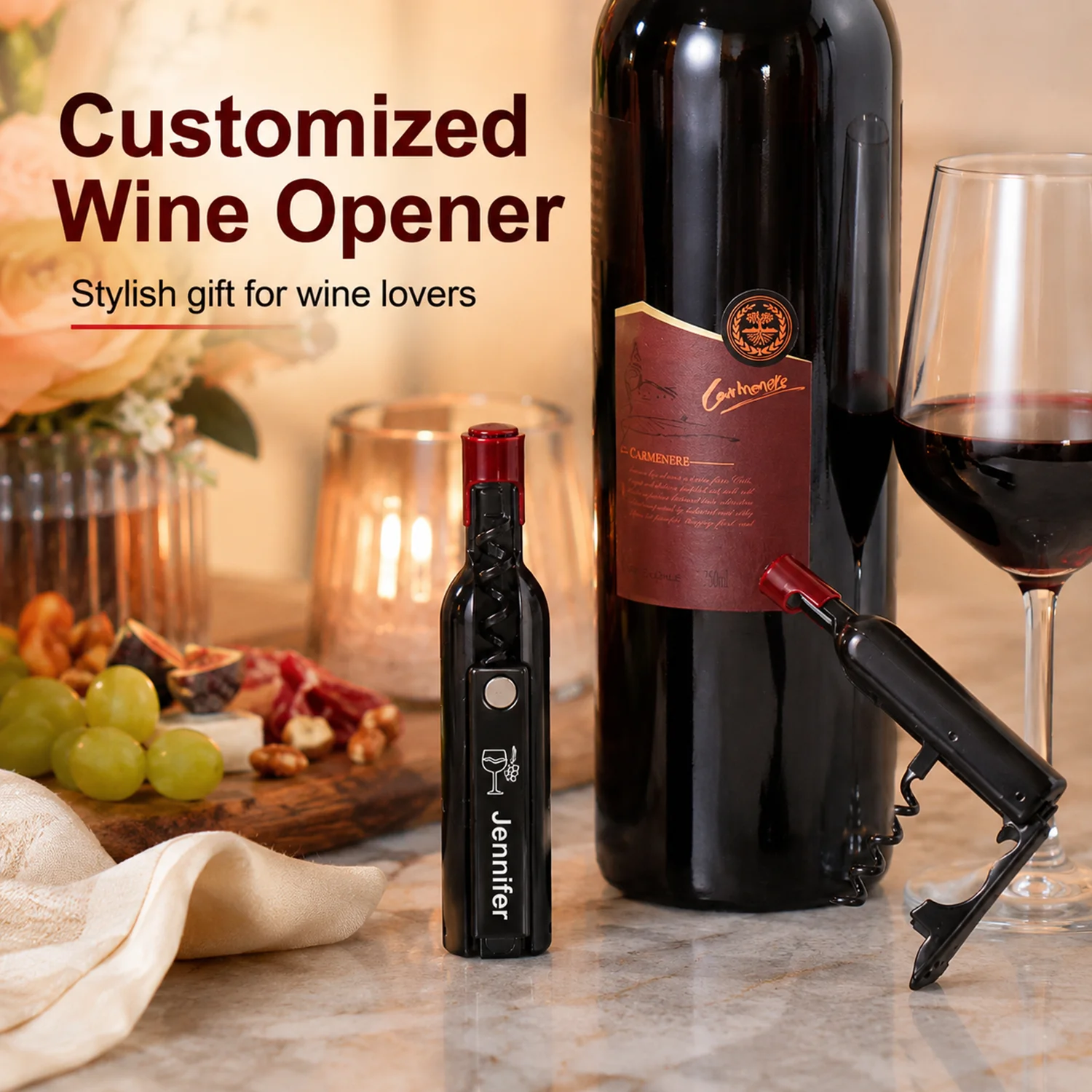 ที่เปิดขวดไวน์แบบกำหนดเอง พร้อ - Wine Beer Name บทวิจารณ์และราคา