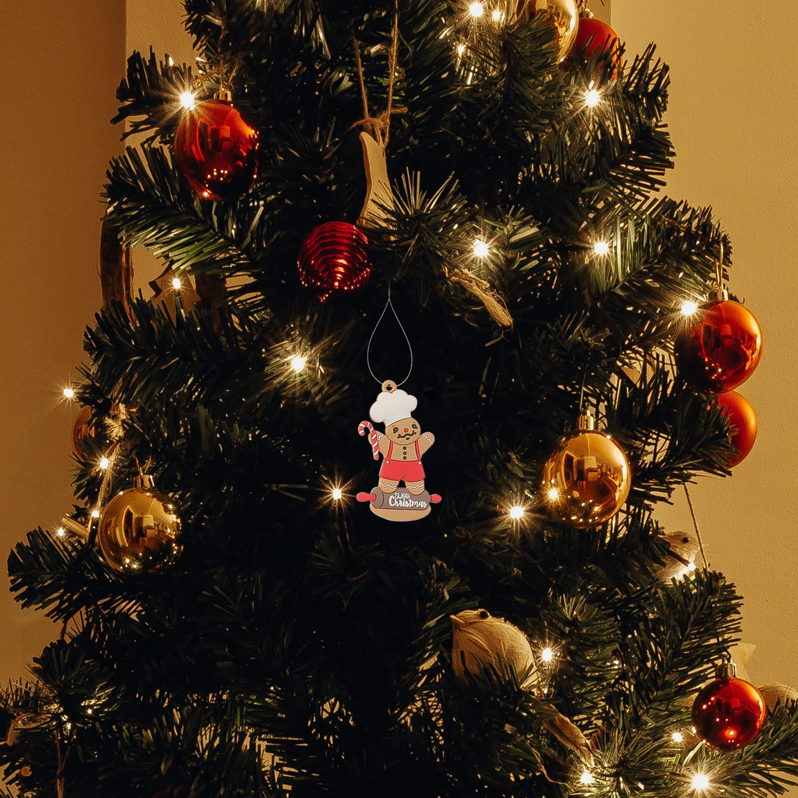 

8Pcs Gingerbread Man Hanging Ornaments Christmas Tree Decoration Xmas Party Supplies Xmas Hanging Decor Christmas Home