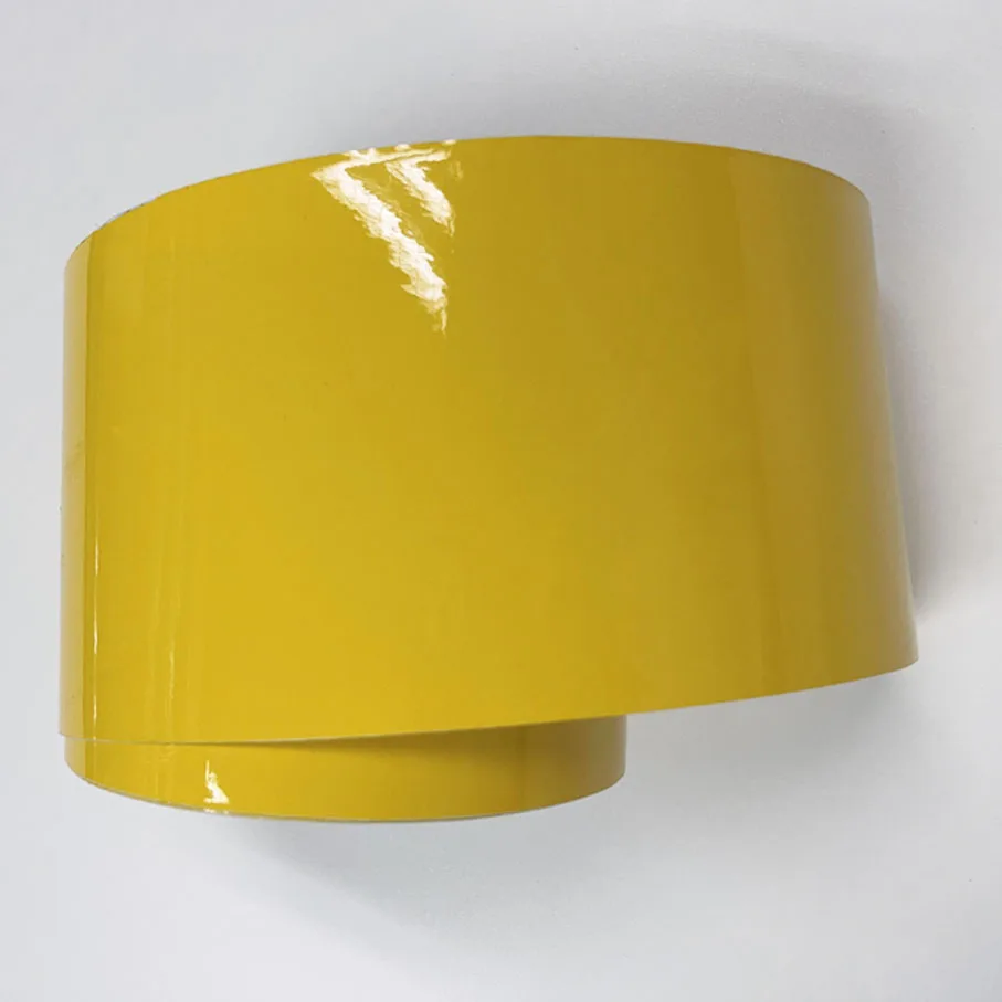 10cm*1/2/3/4/5/6/8m Premium Glossy Yellow Adhesive Vinyl Car Wrap Film Roll with Air Release Decal Easy to Install