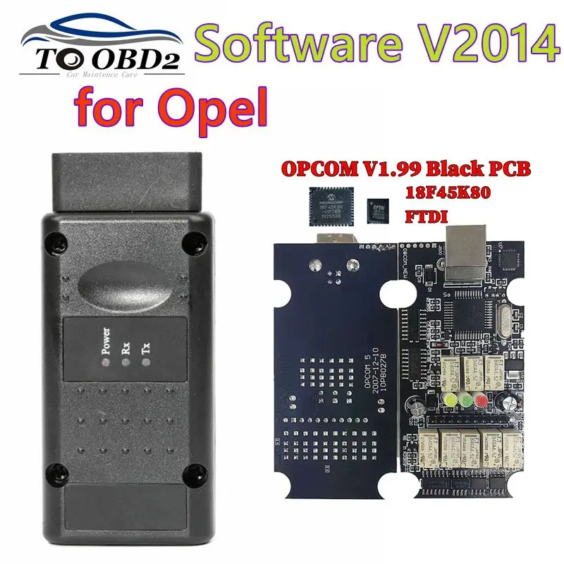 

V1.95 OPCOM OP COM V1.70 OPCOM V1.99 для Opel OBD2 OP-COM 1.70 1.95 1.99 Инструмент диагностики сканера интерфейса с 18F45K80 +FTDI