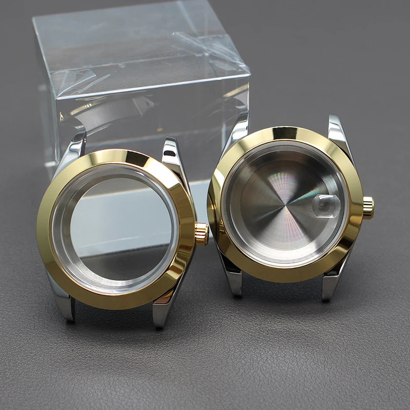 Gold 36mm 40mm Watches Cases Sapphire Glass For Oyster Air King Submariner NH34 NH35 NH36 NH38 Miyota 8215 Movement 28.5mm Dial