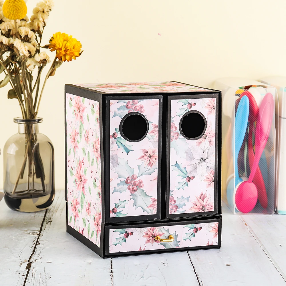 10 Buah/Set Pegangan Tarik Dapur Pintu Lemari Laci Pegangan Perangkat Keras Emas untuk Set Pegangan Kerajinan Mini Buku Memori Kotak Perhiasan