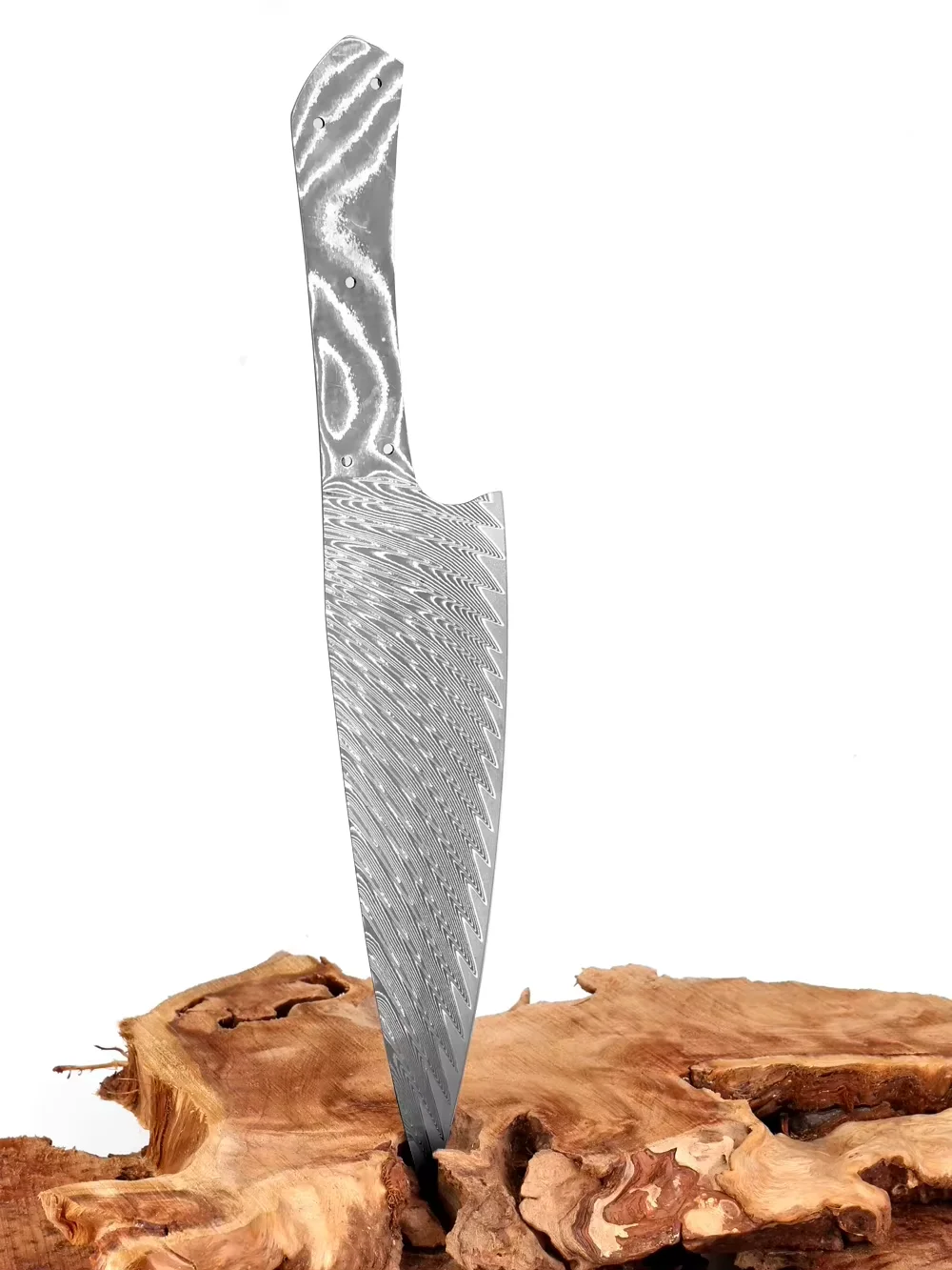 

Заготовка клинка для ножа из дамасской стали DIY, цельный клинок с полной дамасской вставкой, термообработанные острые края, материал для изготовления клинков.