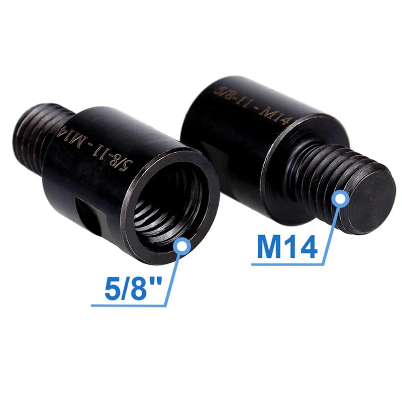 

A44Z-2Pcs 5/8 Inch-11 To M14 Adapter Angle Grinder Thread Converter Adapter Shaft Connector For Diamond Core Drill Bits