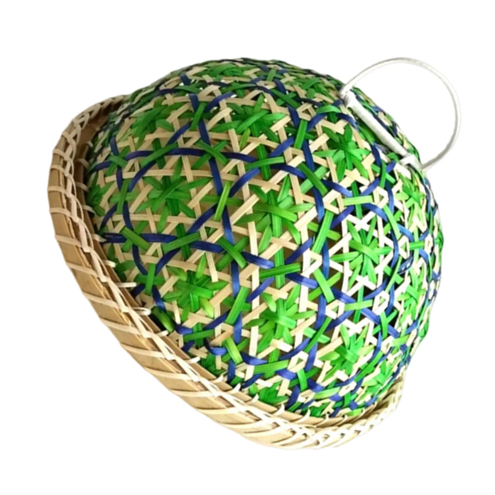 Outdoor Food Tent for Parties Table Tray Handwoven Rattan Covers Dining Green Dome Small Bbq