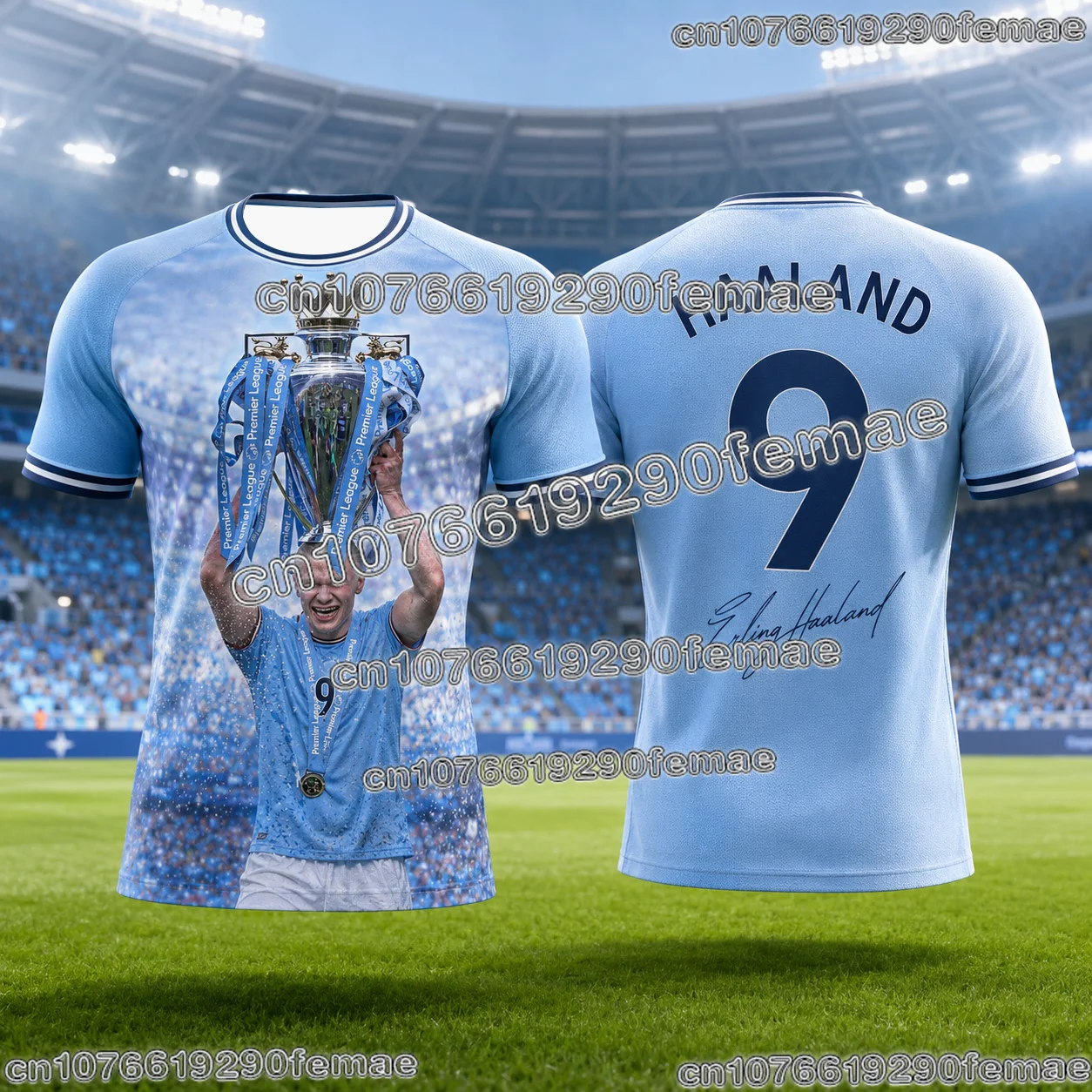 Haaland Commemorative Men And Kids Football Jersey Athletic Soccer Shirt for Fans Outdoor Practice Running and Sports Activities