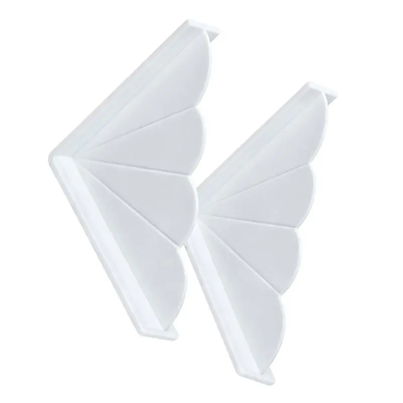 N96R 2 Pack Silicone Shower Splash Guard For Bathtub Water Guard With Suction Cups, Reusable Corner Barrier For Bathtub