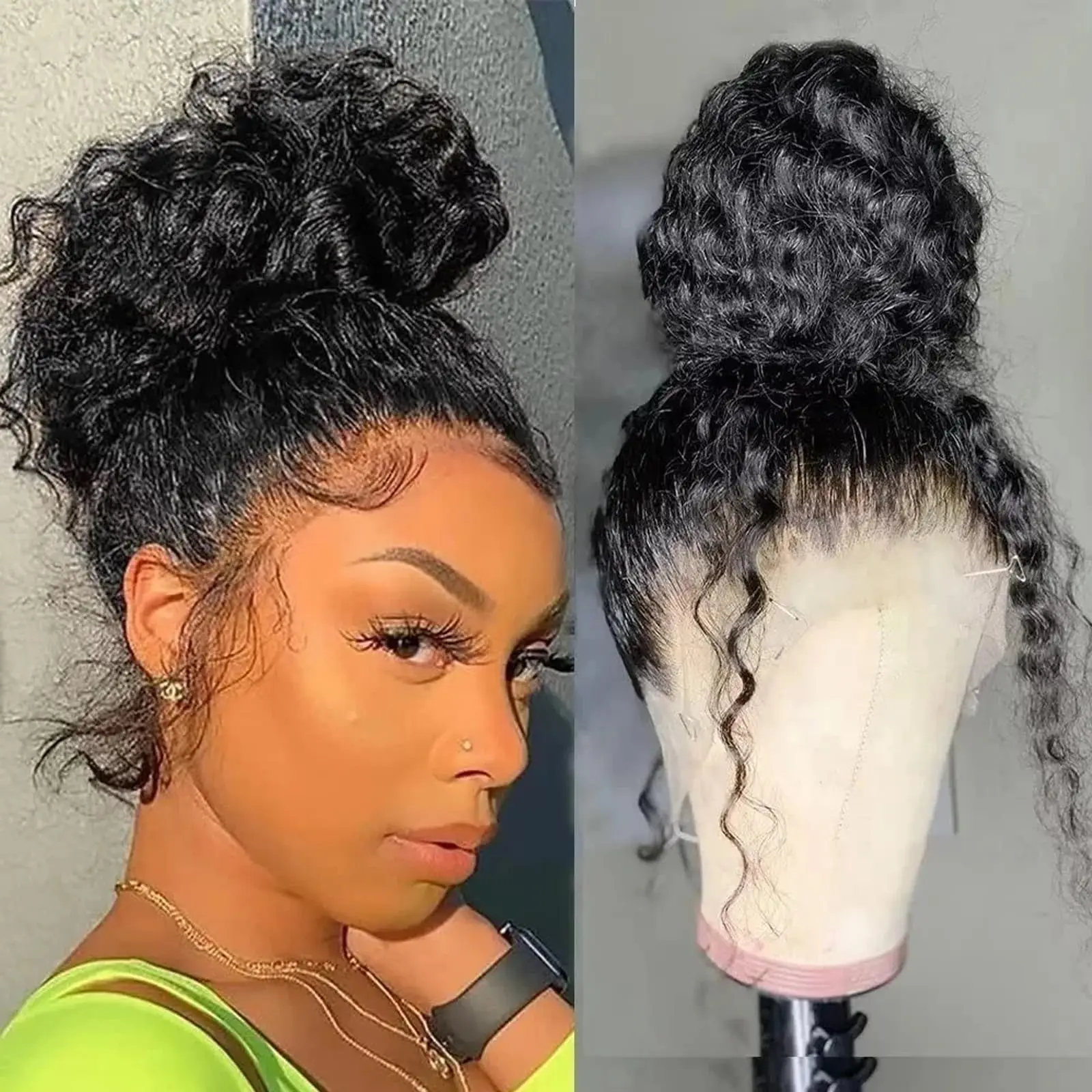 Water Wave Curly Lace Frontal Wigs 13x4 13x6 Deep Wave Lace Front Wig 360 Full Human Hair Perruques Cheveux Humains Sans Colle