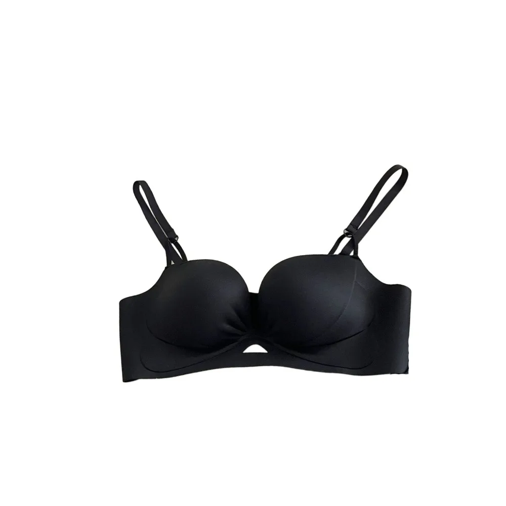 

Comfortable Hollow Out Pleated Deep V Bra Shockproof Push Up Underwear for Women Anti-sagging Lingerie Seamless Bra Girls