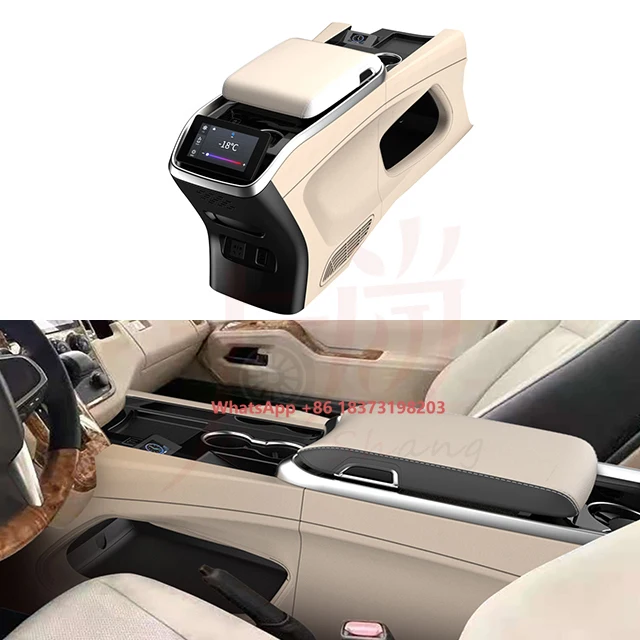 Applicable to HIACE  Armrest Box Central Storage Box With Wireless Charging Touch Screen Armrest Box Modification