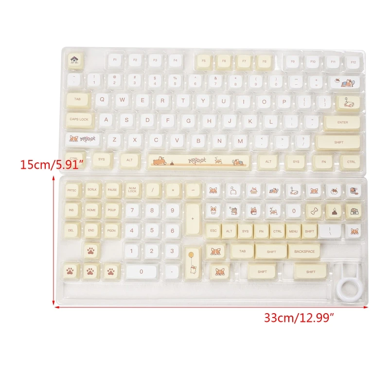 Imagem -06 - Chaves Pbt Keycaps Xda Perfil Tintura Sub Personalizado Cristal de Gelo Hortelã Keycap para Cherry mx Interruptor Teclado Mecânico 135