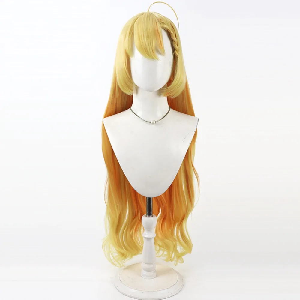 Blue Archive Wanibuchi Agari Cosplay Wig Yellow Gradient Synthetic Hair