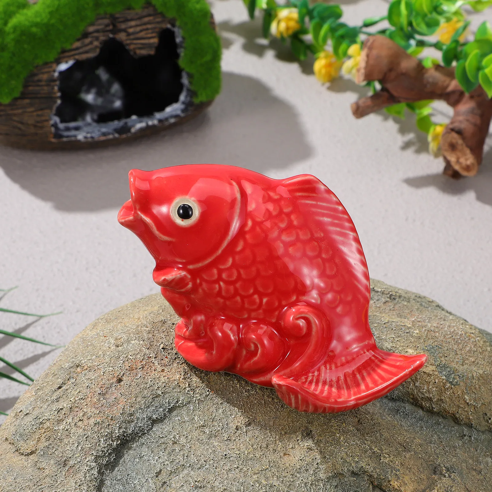 

2pcs Carp Toilet Bolt Caps Cute Bathroom Decor Decorative Ceramic Toilet Bolt Covers Animal Shape Bolt Caps For Bottom Of Toilet