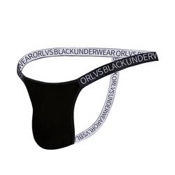 Mens Modal Thong Sexy U Convex Large Bag Men's Single Panties T-Back Low Rise Briefs Thin Solid G-string Breathable Underwear