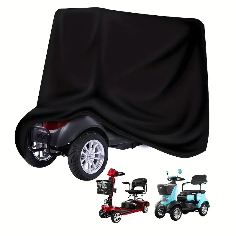 1pcs Waterproof Mobility Scooter Storage Cover 210D - Tear Resistant Wheelchair Protector -  UV, Snow, Dust