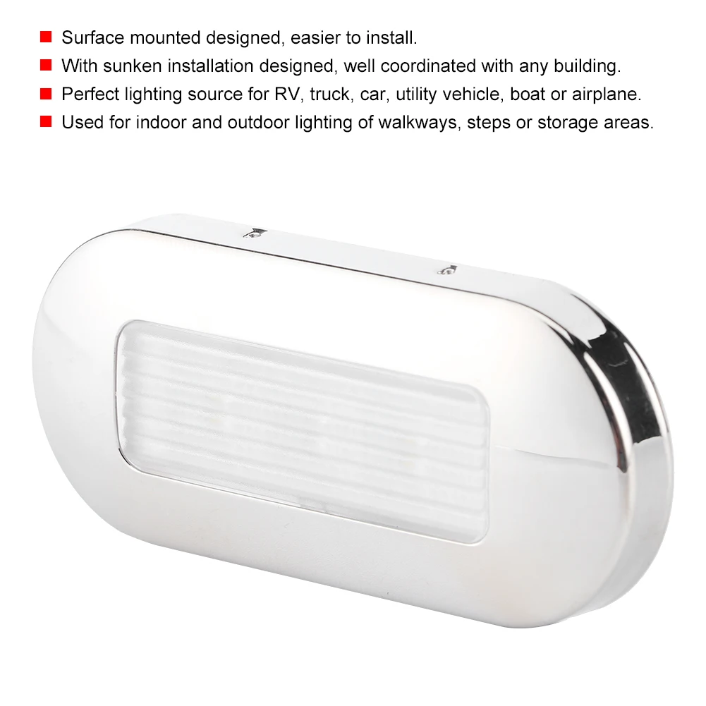 RV LED 조명, 12V DC LED 산책로 예복 조명, 타원형 3 램프 구슬, IP67 방수, 해양 보트 RV용