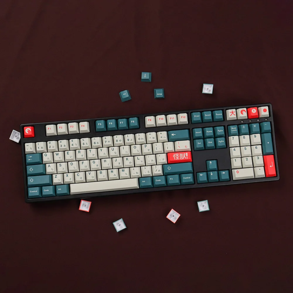 GMK PBT 키캡 기계식 키보드용 더블 샷 체리 프로필, GMK8008 레드 블루 사무라이 올리비아 아폴로 쇼코 자몬 WOB