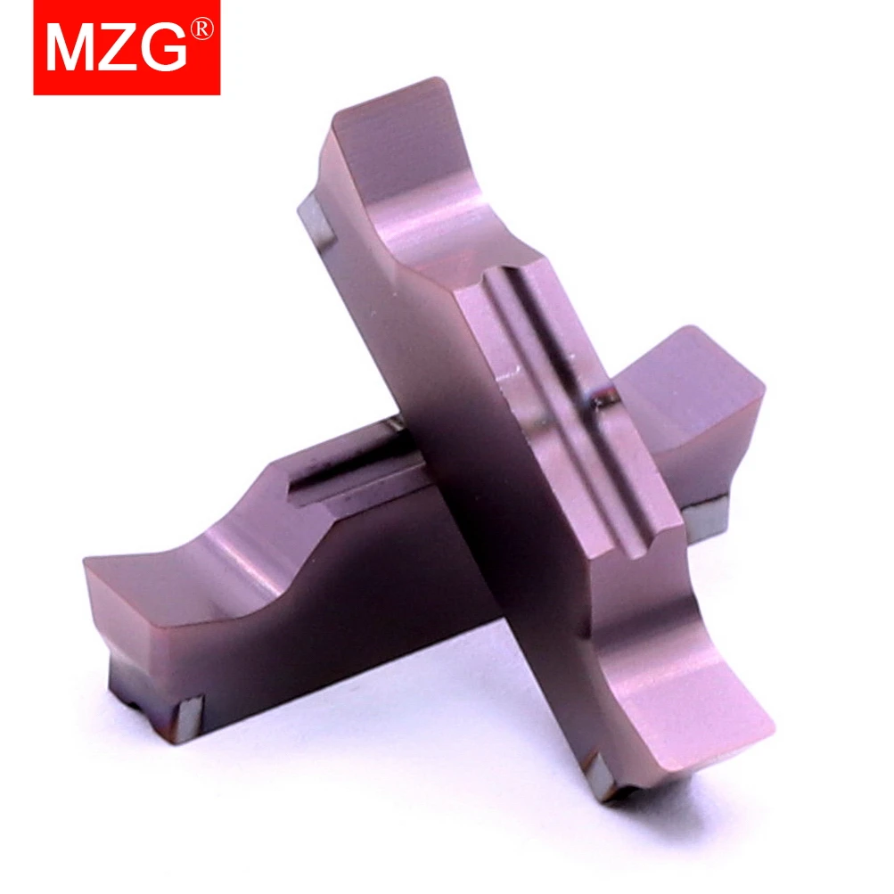 Mzg 10 peças mggn suporte de ferramenta de torneamento de aço inoxidável torno cnc carboneto de tungstênio metal trabalho ranhuramento inserções de corte