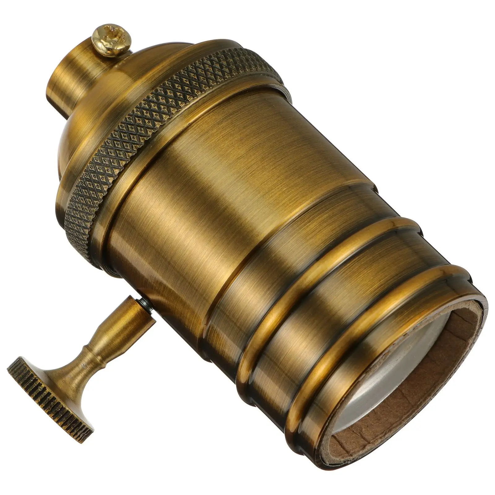 Retro Electroplated Lamp Head E27 Vintage Socket Copper Finish Pendant Light Holder Suitable for Living Room Bathroom DIY Edison