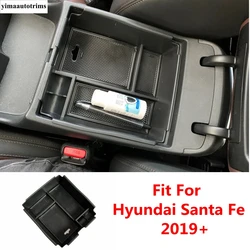 For Hyundai Santa Fe 2019 - 2023 Car Central Control Armrest Storage Box Container Organizer Holder Tray Interior Accessories