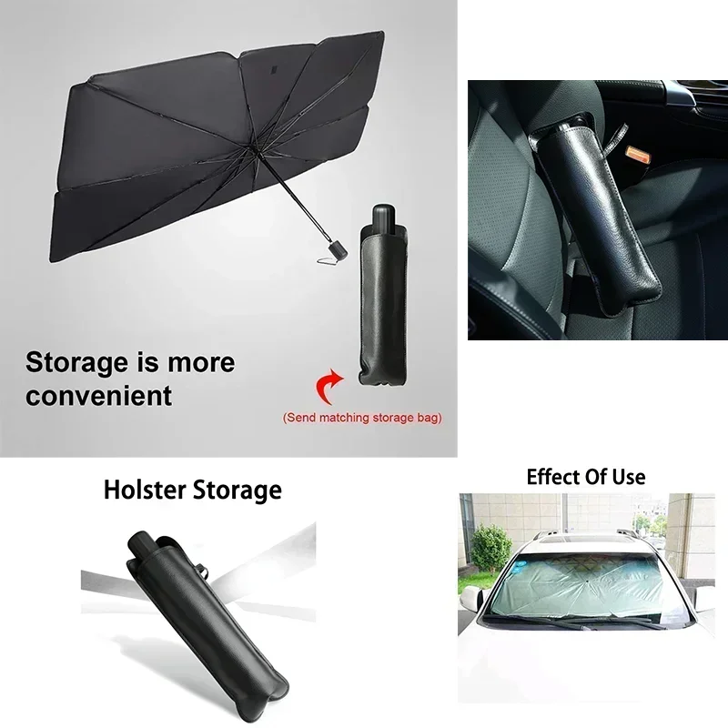 Car Sunshade Umbrella Car Sun Shade Protector Parasol Summer Sun Interior Windshield Protection Accessories For Auto Shading