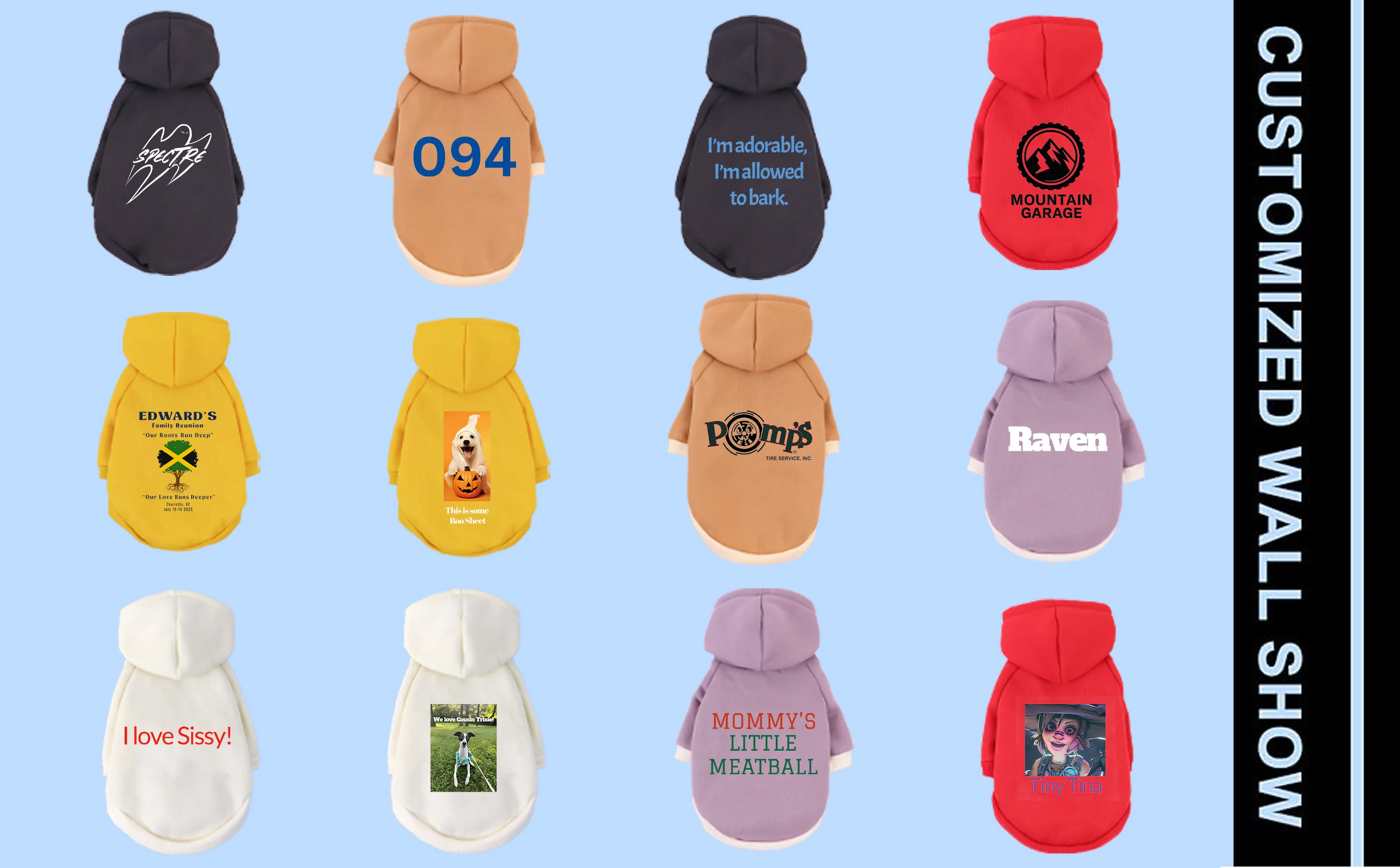 Customized Pet Hooded Sweatshirt Cats & Dogs Winter Warm Clothes Large-Sized Dog Clothing Teddy Golden Retriever All Cats