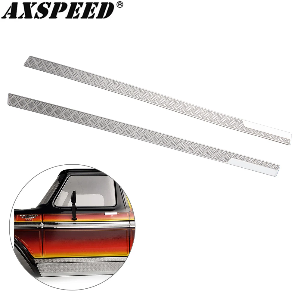 AXSPEED TRX4 Side Foot Pedal Metal Anti-Skid Guard Plate for 1:10 TRX-4 Bronco RC Car Body Upgrade Accessories