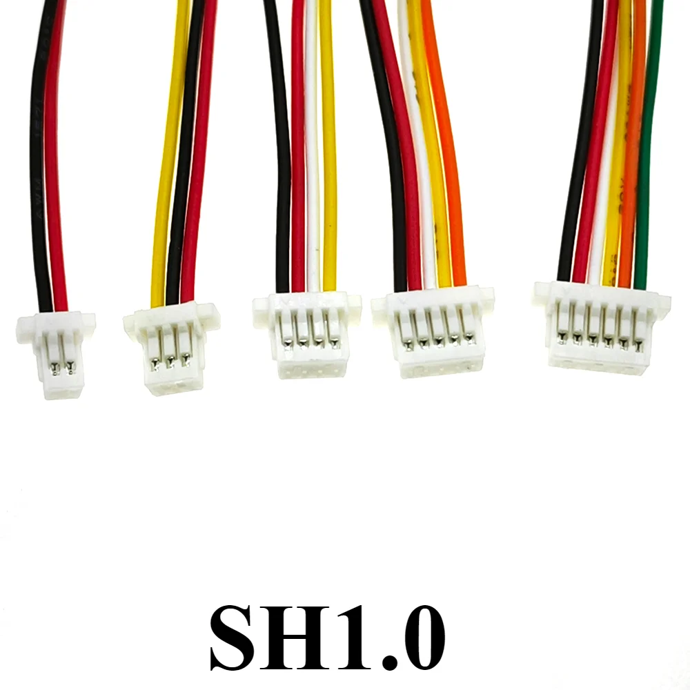 10Pcs SH1.0mm to 2.54mm Male/Female Connector Wire 2P/3P/4P/5P/6P Color Electronic Cable Adapter
