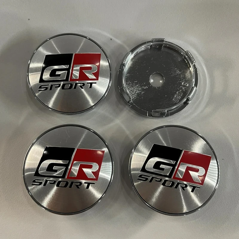 4Pcs 60mm Car Wheel Center Hub Cap Rim Cover For Toyota GR Sport Corolla RAV4 C-HR Yaris Camry Prado Prius Car Auto Accessories