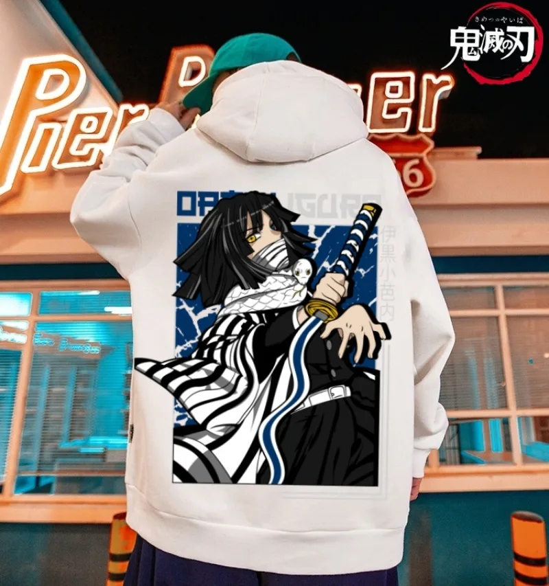 S-4XL الساخن بيع شيطان القاتل شفرة نمط كبير مطبوعة الرجال والنساء Y2k ملابس رياضية الخريف/الشتاء اضافية كبيرة هوديي #2