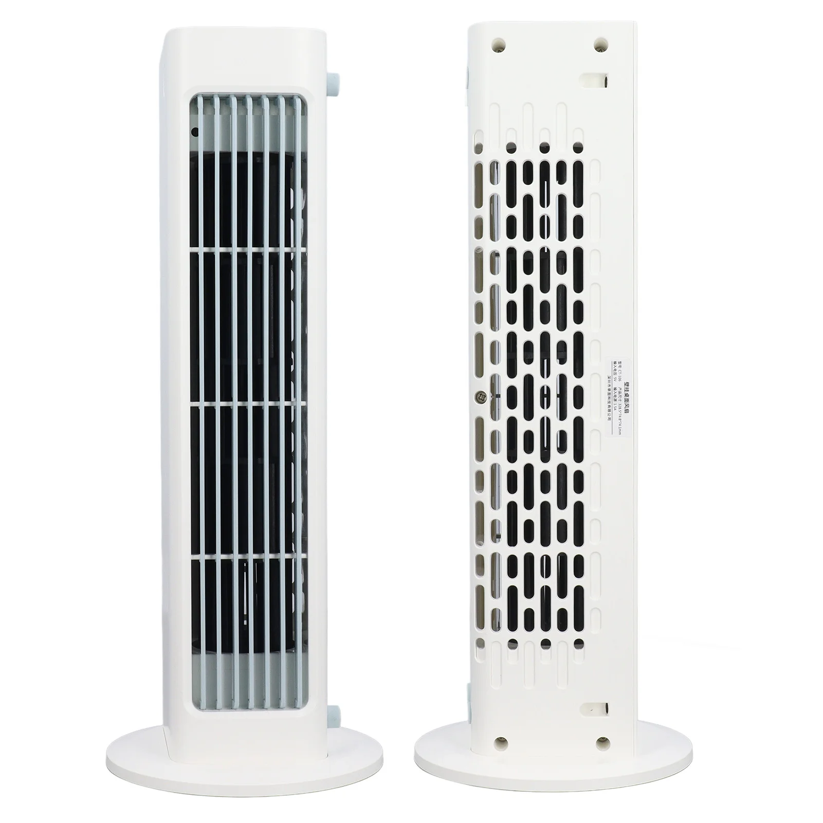 Oscillating Tower Fan Desk Table Fan with 3 Speeds Remote Control USB Rechargeable Bladeless Wall Mountable for Bedroom Kitchen