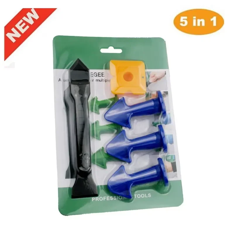 Professional Caulking Tool Kit 3 in 1 Silicone Sealant Scraper Smoother Finishing Tool for Bathroom Kitchen Tile Grout Joint
