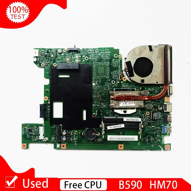 Used 48.4TE05.011 FOR Lenovo Ideapad B590 Laptop Motherboard 48.4XB01.011 90001038 HM70 LB59A Free CPU And Heatsink