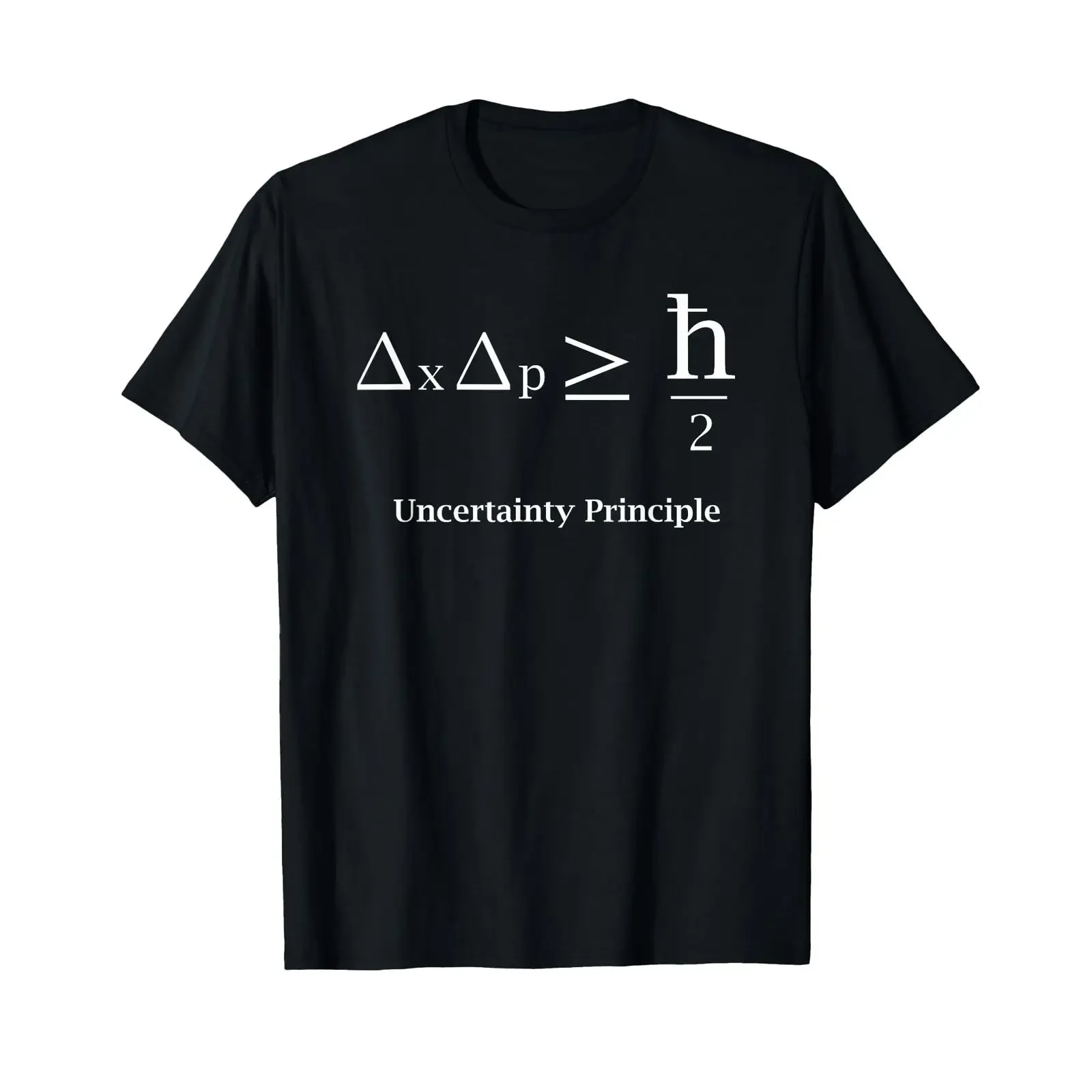 Uncertainty principle mathematics physics equation T shirt vintage Washed Versatile streetwear Stretched Slightly