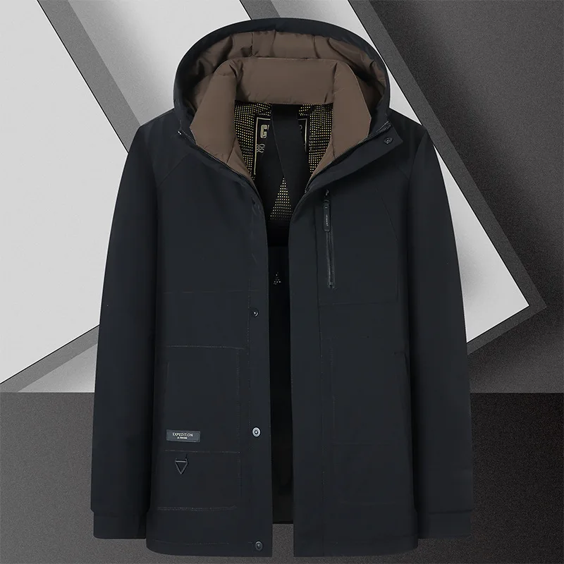 New Arrival Fashion Suepr Large Winter Men's Casual Stand Up Collar Hooded Down Plus Size 3XL 4XL 5XL 6XL 7XL 8XL