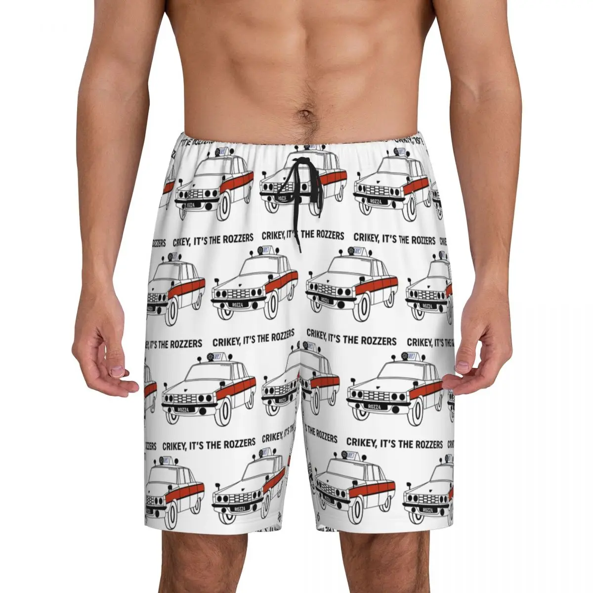 

Custom James May's Rozzers Design Short Pajama Pants Men Sleepwear Sleep Lounge Bottom Shorts Sleeping Pants