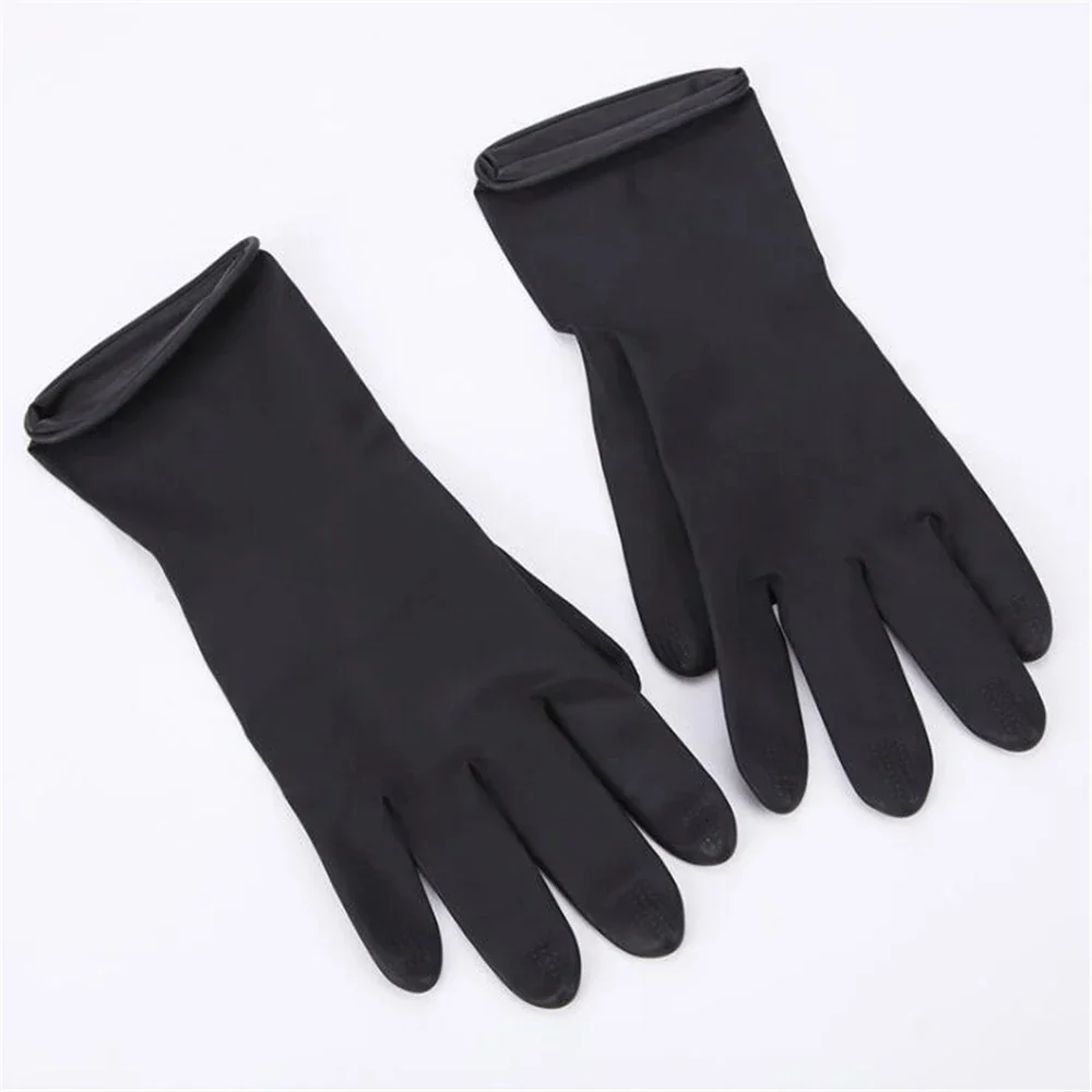 1Pair Reusable Hair Dyeing Gloves Thicker Rubber Gloves Hair Hairdressing Coloring Gloves Barber Styling Tool Barber Accessories