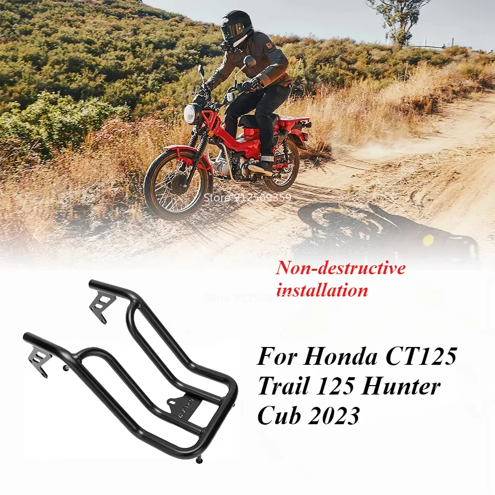 Luggage Center Rack KEMiMOTO For Honda CT125 Trail 125 Hunter Cub 2023 Center Rack Carrier Stand Frames Placement Rack Parts