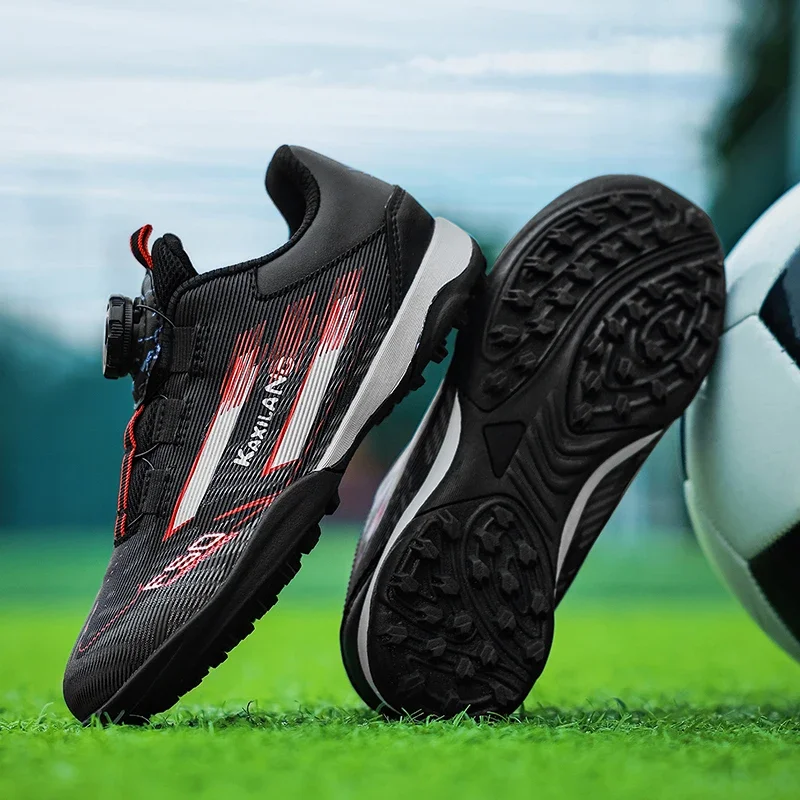 Original Ankle Cleats Football Boot New Children Soccer Boots Sports Society Field Boy Football Shoes Futsal Fast Indoor Sneaker