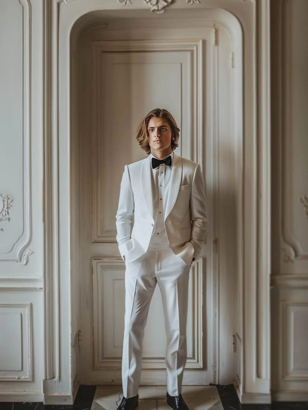 Elegant White Suits For Men Elegant Single Breasted Suits Classic Solid Suit Set Elegant Jacket Vest Pants Wedding Suits Men